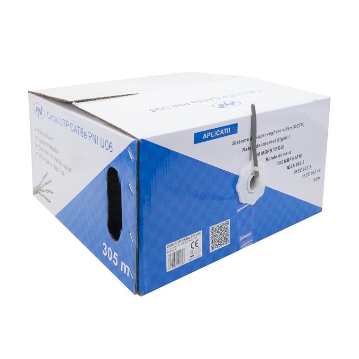 Aproape nou: Cablu UTP CAT6e PNI U06 cu 4 perechi pentru internet 1 Gigabit si sist foto mare Aproape nou: Cablu UTP CAT6e PNI U06 cu 4 perechi pentru internet 1 Gigabit si sist foto mare