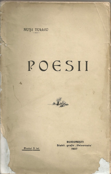 NUSI TULLIU - POESII - 1907