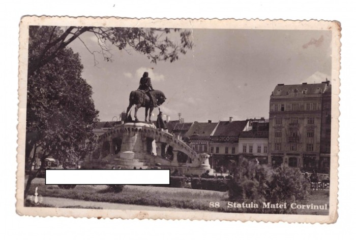 CP Cluj - Statuia Matei Corvinul, 1937, circulata