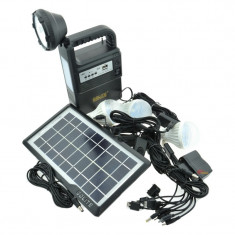 Kit solar panou fotovoltaic camping/drumetii Gdlite GD-8133, 3 becuri foto