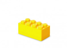 Mini cutie depozitare LEGO 2x4 galben foto