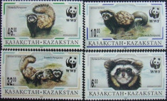 KAZASTAN - WWF FAUNA PROTEJATA, 4 V, NEOB. - KZH 03 foto