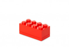 Mini cutie depozitare LEGO 2x4 rosu foto