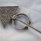 FIBULA argint FLOARE de LIS brosa tribala TUAREGA superba VECHE superba RARA