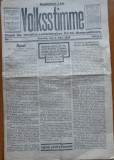 Volksstimme, organ al part. creștin - socialist din Romania Mare , nr. 1 , 1930