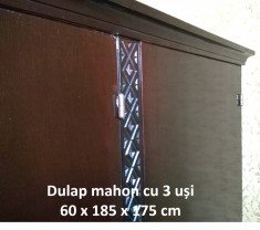 Dulap mahon (negru) cu 3 u?i 60 x 185x 175 cm foto