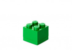 Mini cutie depozitare LEGO 2x2 verde inchis foto