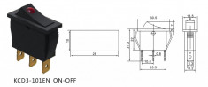 Comutator tip rocker ON-OFF KCD3-101EN, cod:10105811 foto