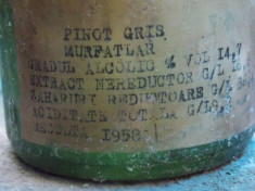 Vin Murfatlar Pinoit Gris Anul 1958 foto