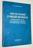 TESTE DE ALGEBRA SI ANALIZA MATEMATICA CLASELE XI - XII - 1993