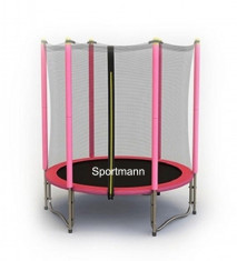 Trambulina si plasa de siguranta Sportmann 140 cm-roz foto