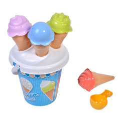 Set galetusa pentru nisip Ice Cream, 6 piese, Albastru foto