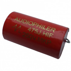 Condensator audio Audiophiler MKP rosu 4.7uf/250V, cod:475J HIF - R foto