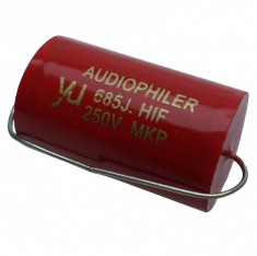 Condensator audio Audiophiler MKP rosu 6.8uf/250V, cod:685J HIF - R foto
