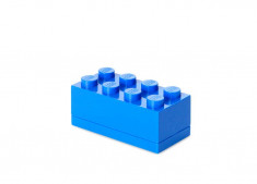 Mini cutie depozitare LEGO 2x4 albastru inchis foto