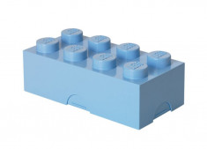 Cutie sandwich LEGO 2x4 albastru deschis foto