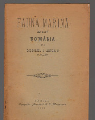 (C8053) FAUNA MARINA DIN ROMANIA DE DR. I. ANTONIU, BARLAD, 1903 foto