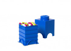 Cutie depozitare LEGO 1x1 albastru inchis foto