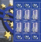 ROMANIA 2008 LP 1804 a BANCA CENTRALA EUROPEANA BLOC MNH, Nestampilat