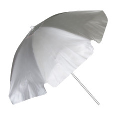 Umbrela pentru plaja, 2 m, model buline, Argintiu foto