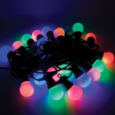 Ghirlanda lumini LED colorate, 20 globuri, 9.5 m foto