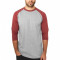 Contrast 34 Sleeve Raglan Tee gri-rubin L