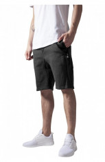 Pantalon scurt cu buzunare piele gri carbune-negru XL foto