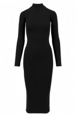 Ladies Turtleneck LS Dress negru L foto