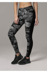 Ladies Camo Stripe Leggings camuflaj-negru M foto