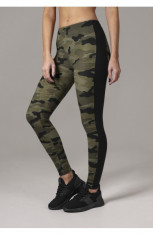 Ladies Camo Stripe Leggings camuflaj-negru S foto