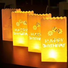 Lampioane decorative model Happy Birthday, 5 bucati foto