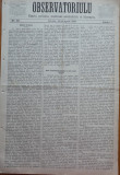Ziarul Observatorul ; Politic , national si literar , an 1 ,nr. 30 , Sibiu ,1878