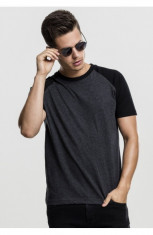 Raglan Contrast Tee gri carbune-negru M foto