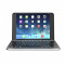 Husa cu tastatura iluminata ZAGG Slim Book, Wireless Bluetooth pentru Apple mini 4, Black/Silver