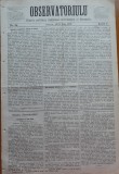 Ziarul Observatorul ; Politic , national si literar , an 1 ,nr. 38 , Sibiu ,1878