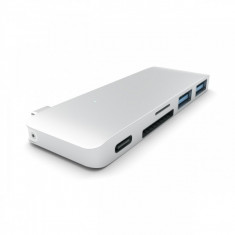 Adaptor Satechi Type-C Pass USB Hub Silver foto