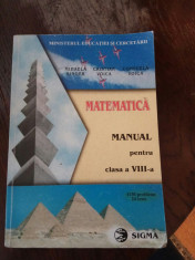 Manual matematica clasa a VIIIa SIGMA foto