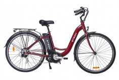 Bicicleta electrica clasica cu cadru de aluminiu baterie Litium-Ion ZT-13 ROSU foto