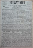 Ziarul Observatorul ; Politic , national si literar , an 1 ,nr. 37 , Sibiu ,1878