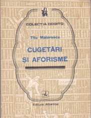 TITU MAIORESCU - CUGETARI SI AFORIEME ( COGITO ) foto