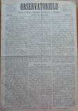 Ziarul Observatorul ; Politic , national si literar , an 1 ,nr. 33 , Sibiu ,1878