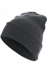 Beanie Basic Flap Long Version gri deschis foto