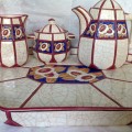 Set Art Deco, faianta Longwy Franta