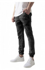 Pantaloni denim barbati acid-negru 2XL foto