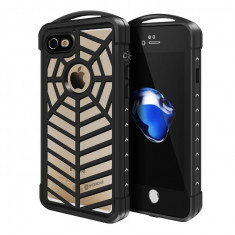 Husa waterproof shockproof SPIDERCASE Apple iPhone 7, Black foto