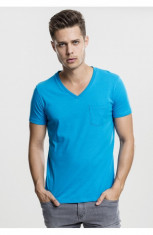 V-Neck Pocket Tee turcoaz XL foto