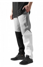 Pantalon trening zig zag negru-gri-alb L foto