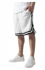 Pantalon hip hop cu dungi alb-negru-alb 3XL foto