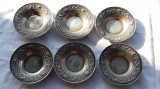 Argint SET MASIV 6 FARFURII 1900 art nouveau FRANTA splendid UNIC de COLECTIE