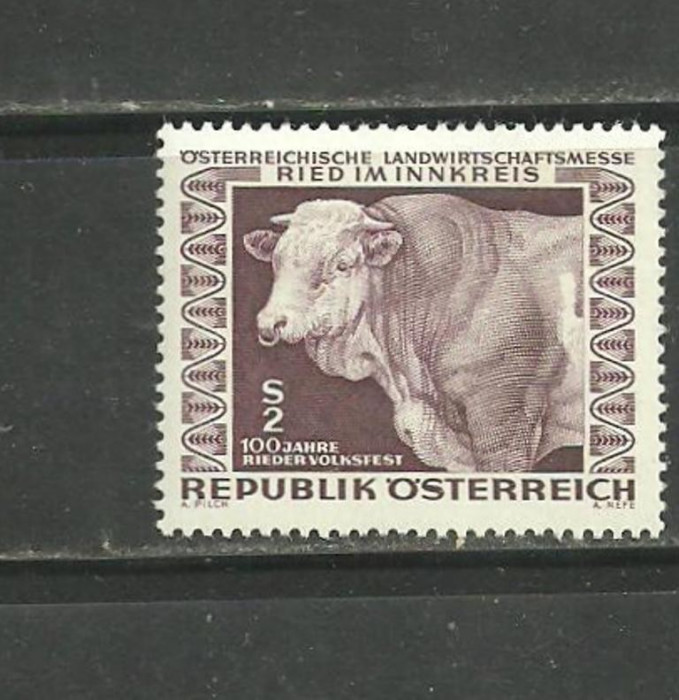 Austria 1967 - ZOOTEHNIE, ANIMALE DOMESTICE ( VACA), timbru MNH, D19